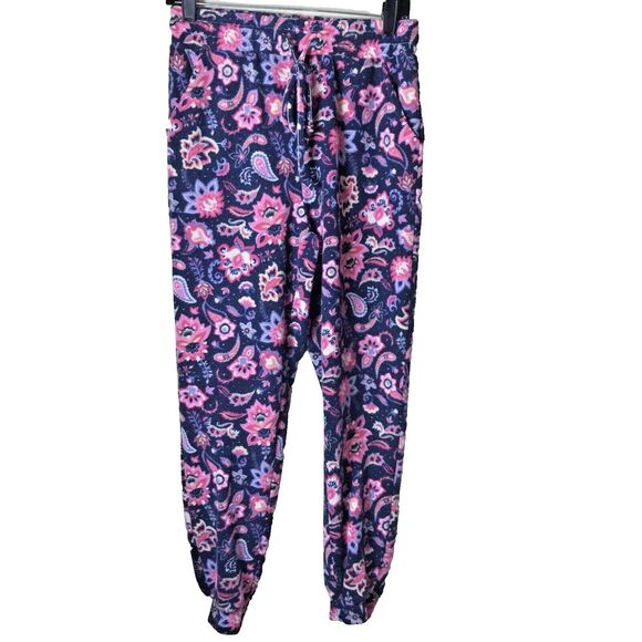 NWT Simply Southern Bloom Paisley Fleece Pajama Pants Size Large - Picture 2 of 11